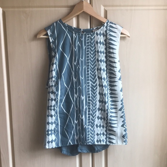 ANTHROPOLOGIE SLEEVELESS SHIRT Dolan SEE measurements! - Picture 3 of 13